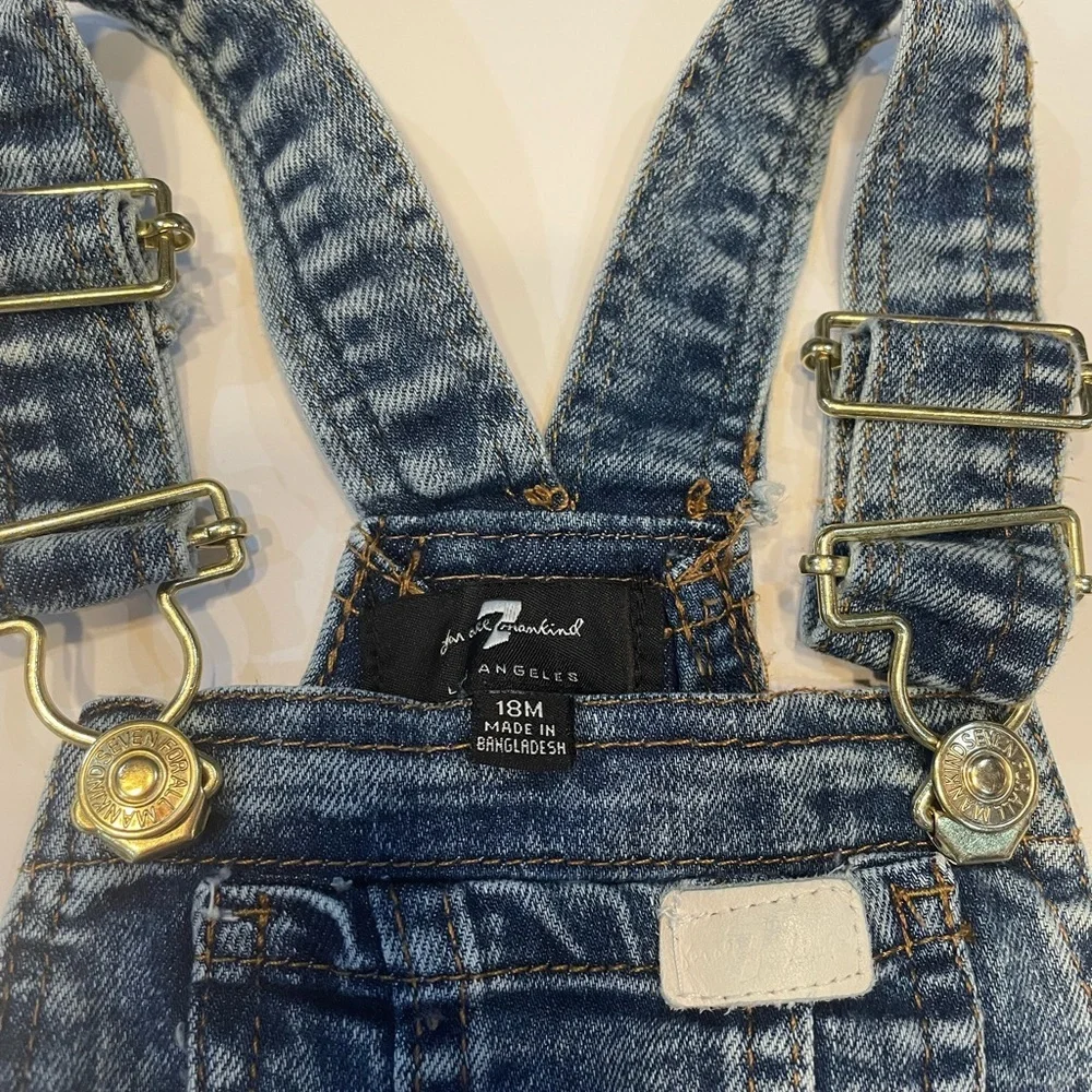 7 For All Mankind Kids Denim Overalls